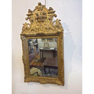 Gilded Wooden Mirror From The Regency Period